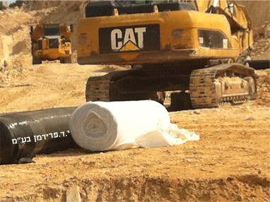 בד גיאוטכני באאתר בניה