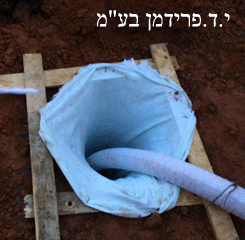 שרוול תפור מבד גיאוטכני